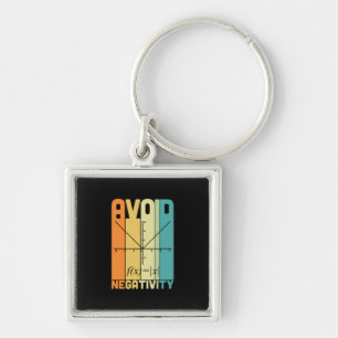 Math Teacher Avoid Negativity Key Ring