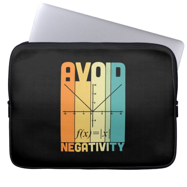 Math Teacher Avoid Negativity Laptop Sleeve (Front)