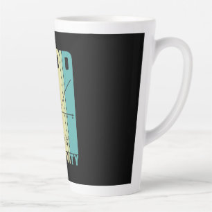 Math Teacher Avoid Negativity Latte Mug