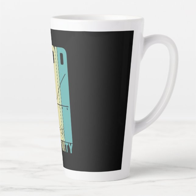 Math Teacher Avoid Negativity Latte Mug (Right)