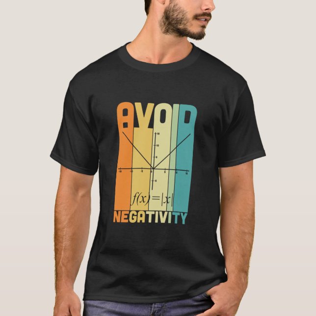 Math Teacher Avoid Negativity T-Shirt (Front)
