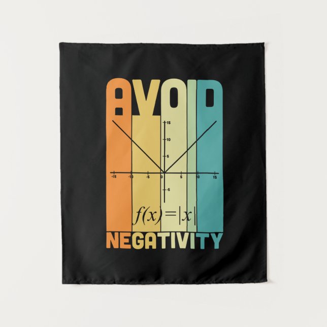 Math Teacher Avoid Negativity Tapestry (Front)