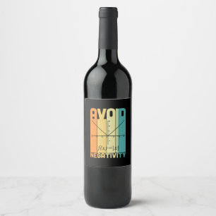 Math Teacher Avoid Negativity Wine Label