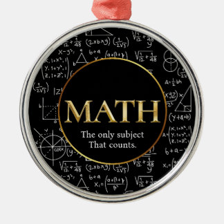 Math Teacher Awesome Gold Teacher Appreciation Day Metal Tree Decoration