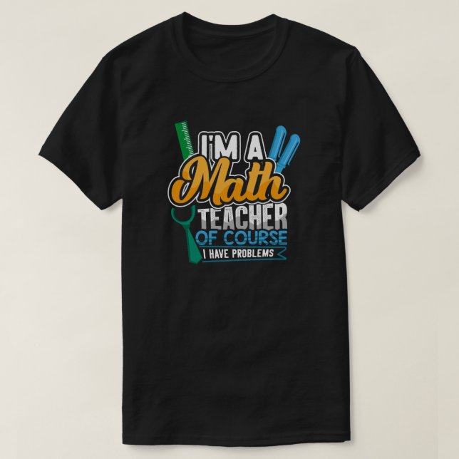 Math Teacher Back To School T-Shirt (Design Front)