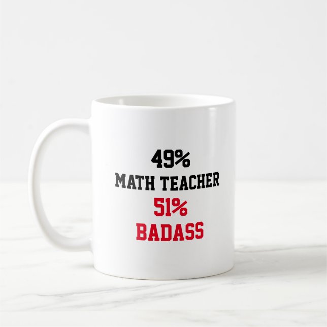 math teacher Badass Coffee Mug (Left)