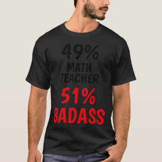 Math Teacher Badass T-Shirt