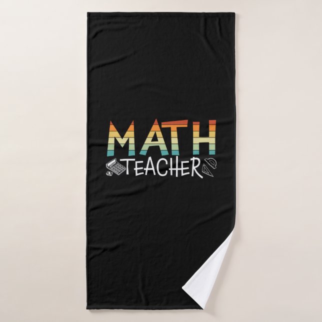Math Teacher Bath Towel (Bath Towel)