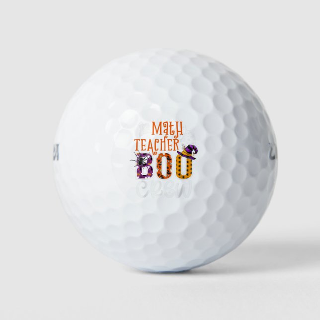 Math Teacher Boo Crew Halloween Costume Math Teach Golf Balls (Front)