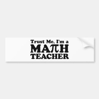 Math Teacher Bumper Sticker