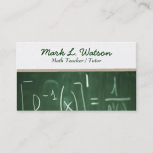 Math Teacher Business Card