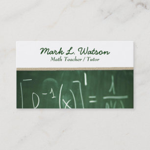 Math Teacher Business Card