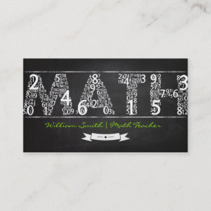 Math Teacher Business card