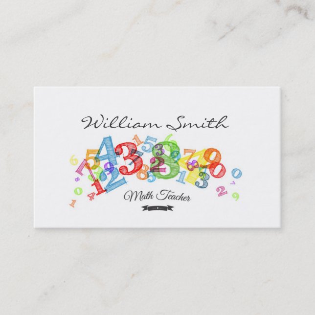 Math Teacher Business card (Front)