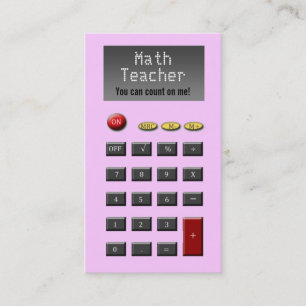Math Teacher Business Cards