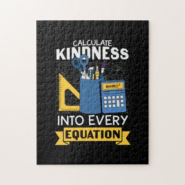 Math Teacher Calculate Kindness Jigsaw Puzzle (Vertical)