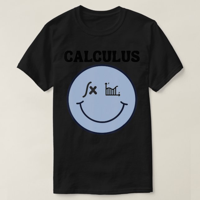 Math Teacher  Calculus Smile Face  T-Shirt (Design Front)