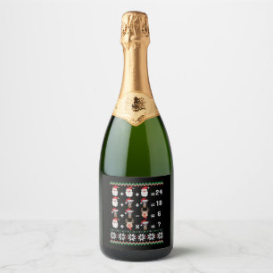 Math Teacher Christmas GREYHOUND Sparkling Wine Label