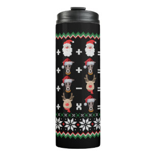 Math Teacher Christmas GREYHOUND Thermal Tumbler