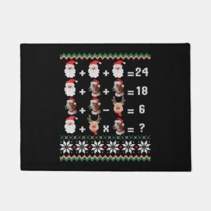 Math Teacher Christmas HARRIER Doormat