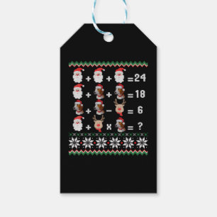 Math Teacher Christmas HARRIER Gift Tags
