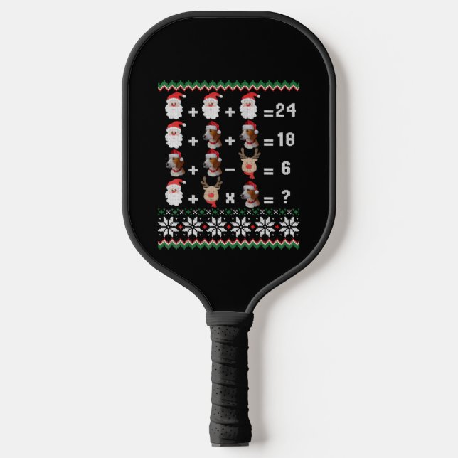 Math Teacher Christmas HARRIER Pickleball Paddle (Front)