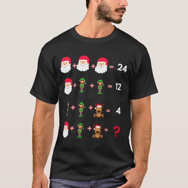 Math Teacher Christmas Shirt Quiz  (Front)