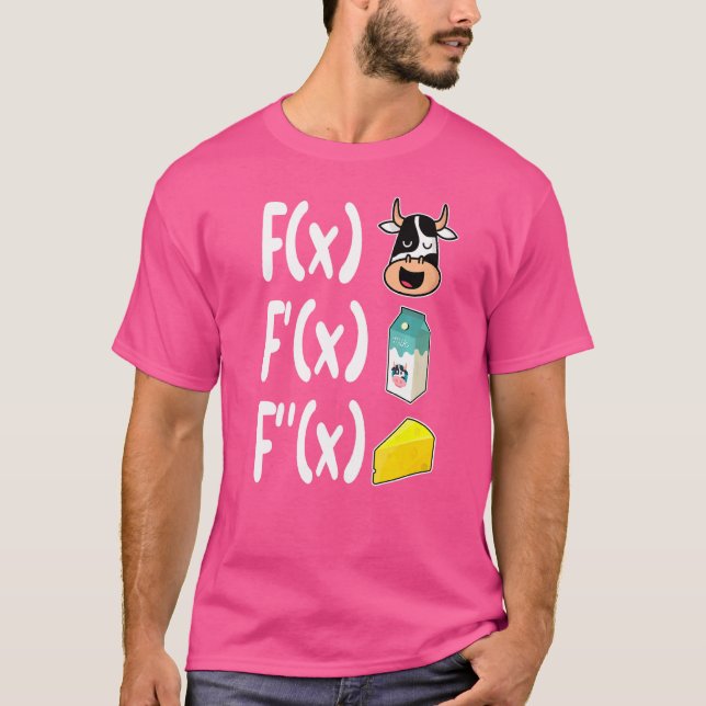 Math Teacher Cow Milk Cheese Math  Calculus T-Shirt (Front)