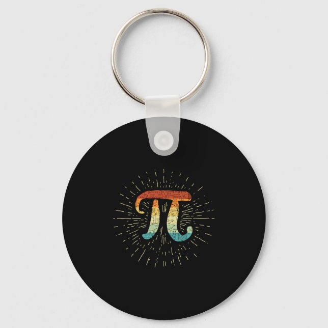 Math Teacher Cute Pi Key Ring (Front)
