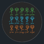 Math Teacher Dance Equation Mathematic Maths Classic Round Sticker<br><div class="desc">This graphic idea is for math lovers. This funny graphic / quote clothing makes all math teachers happy.</div>