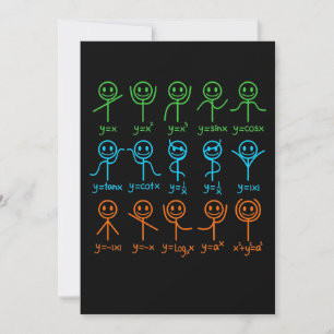 Math Teacher Dance Equation Mathematic Maths Thank You Card