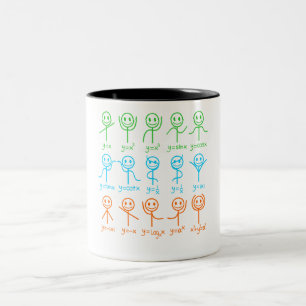Math Teacher Dance Equation Mathematic Maths Two-Tone Coffee Mug