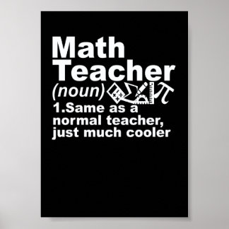 Math Teacher Definition Math Humour Math Lover Poster