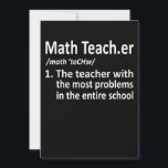 Math Teacher Definition Mathematics Maths Student Thank You Card<br><div class="desc">This graphic idea is for math lovers. This funny graphic / quote clothing makes all math teachers happy.</div>