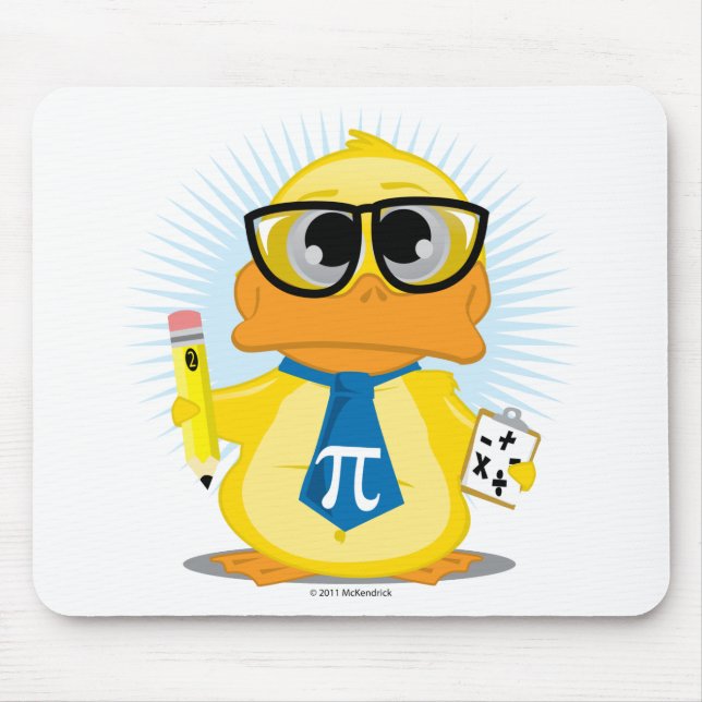 Math Teacher Duck Mouse Mat (Front)