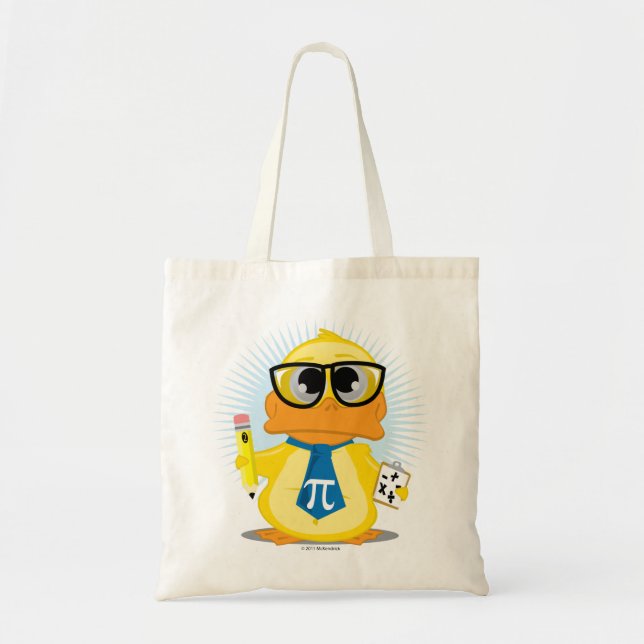 Math Teacher Duck Tote Bag (Front)
