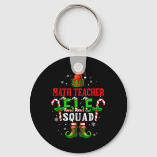 Math Teacher Elf Squad Xmas Elf Hat Shoes Funny Jo Key Ring
