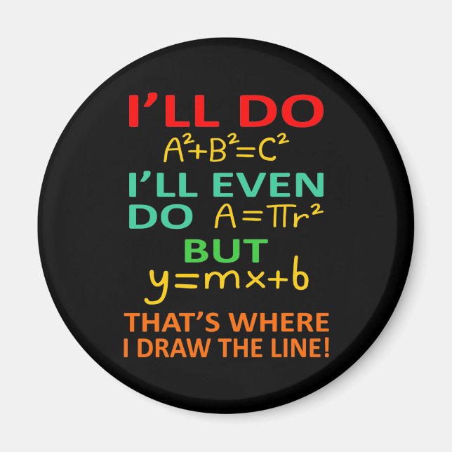 Math Teacher Equation Mathematics Maths Student Magnet (Front)