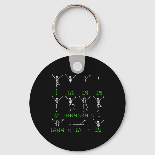 Math Teacher Equation Skeleton Math Students Hallo Key Ring (Front)