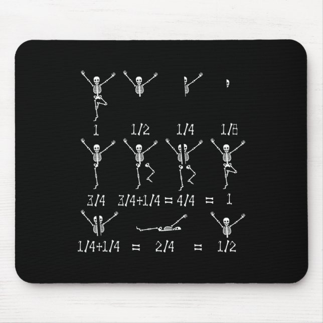Math Teacher Equation Skeleton Math Students Hallo Mouse Mat (Front)