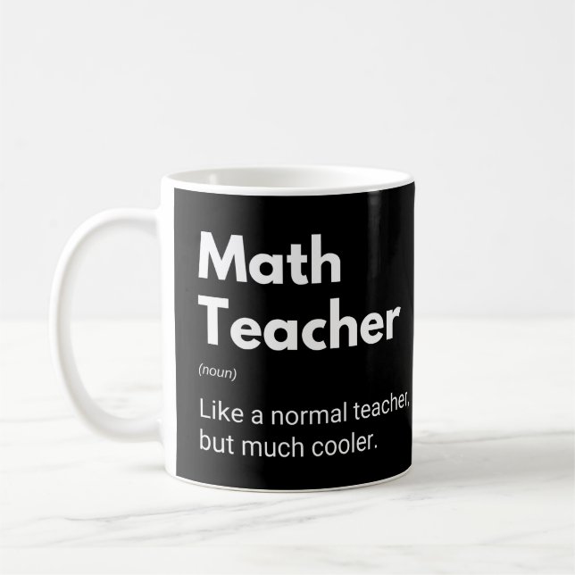 Math Teacher Funny Mathematics Definition Coffee Mug (Left)