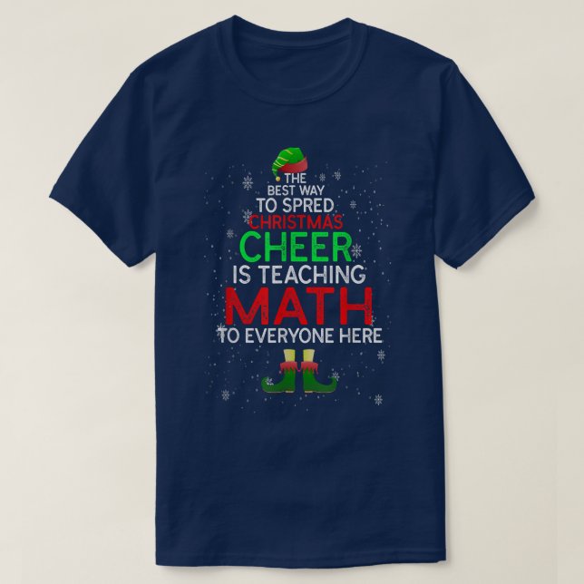 Math Teacher Funny Quote Christmas 72 T-Shirt (Design Front)