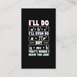Math Teacher geek mathematics Nerd Formula pi day Business Card