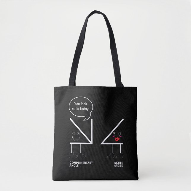 Math Teacher Gift Complimentary Acute angle school Tote Bag (Front)