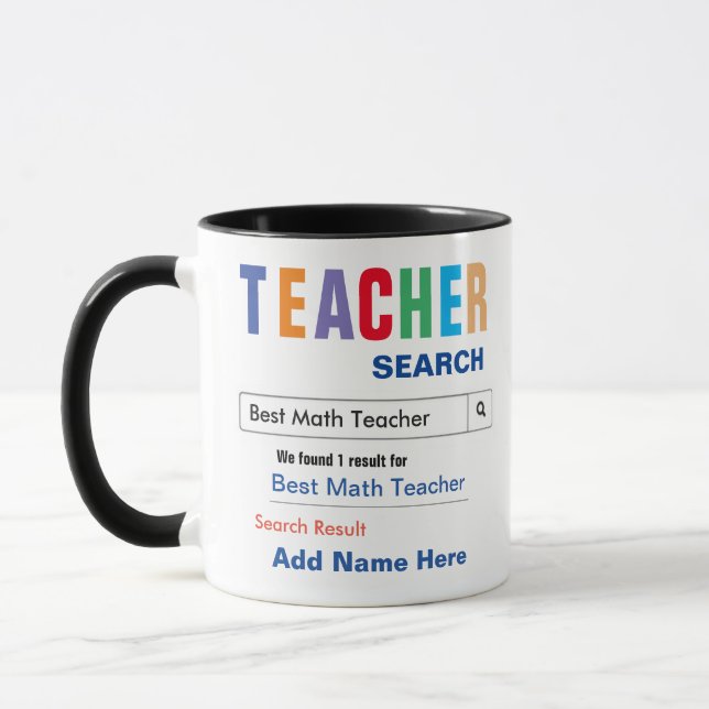 Math Teacher Gift Mug (Left)
