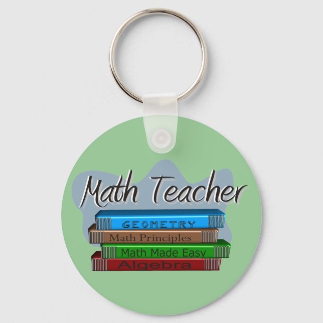 Math Teacher Gifts Key Ring (Front)