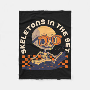 Math Teacher Halloween Comstume Fall Pumpkin Ghost Fleece Blanket