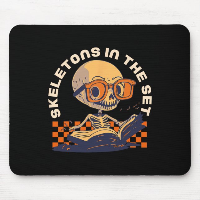 Math Teacher Halloween Comstume Fall Pumpkin Ghost Mouse Mat (Front)