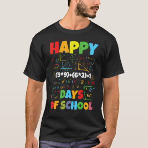 Math Teacher Happy 100th Day of School Equation Te T-Shirt