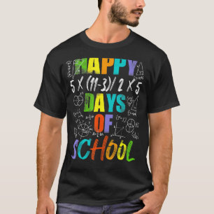 Math Teacher Happy 100th Day of School Equations 1 T-Shirt
